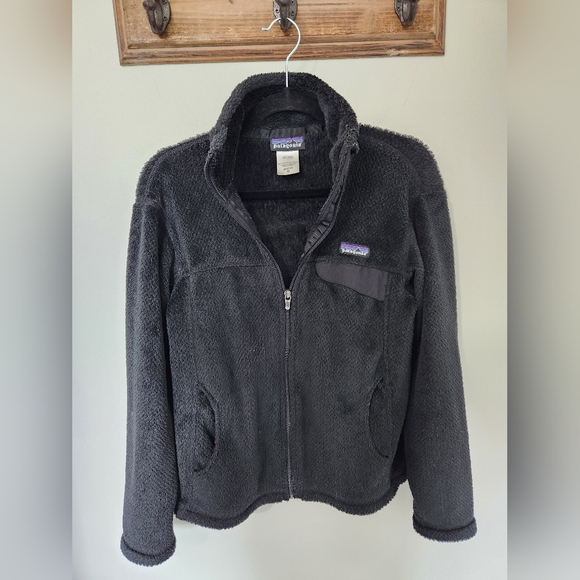 Patagonia Women's Fleece Full Zip Black Medium - Picture 3 of 5